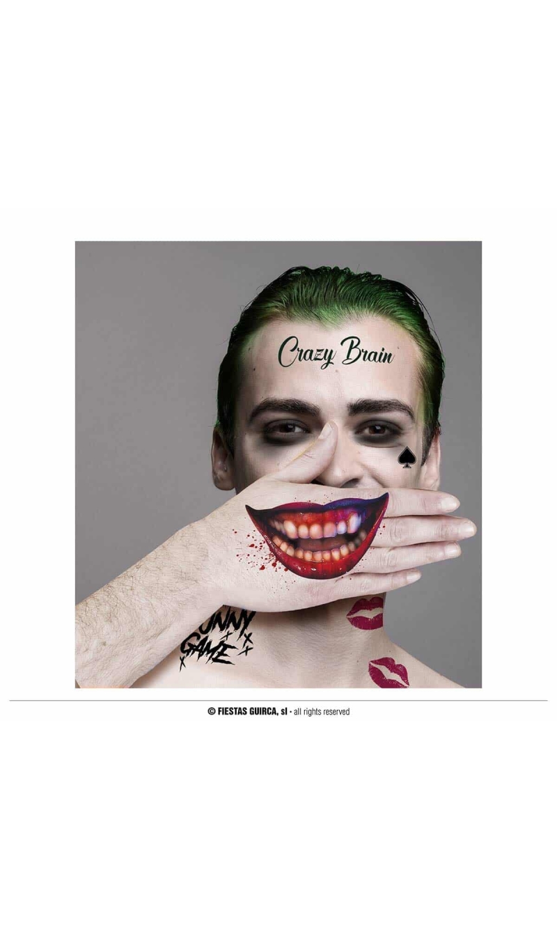 Joker Mr.Smile Tattoos 30 x 14cm