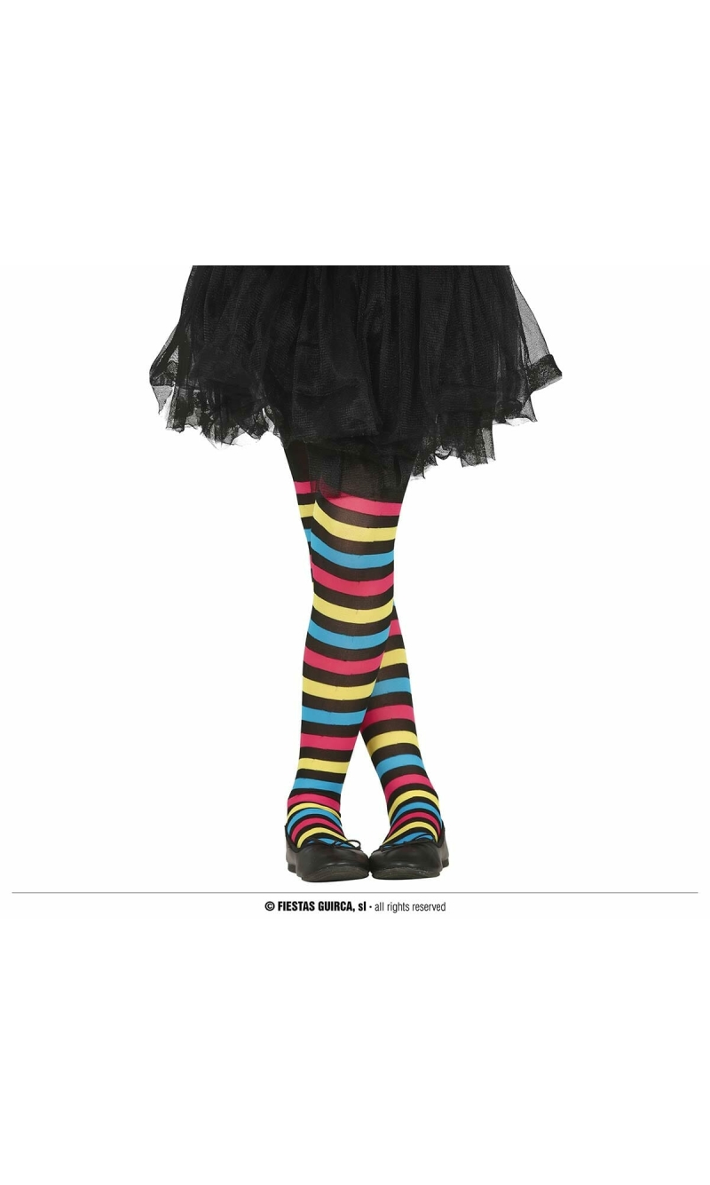 Striped Tights for Children - Age 3 to 6 Years