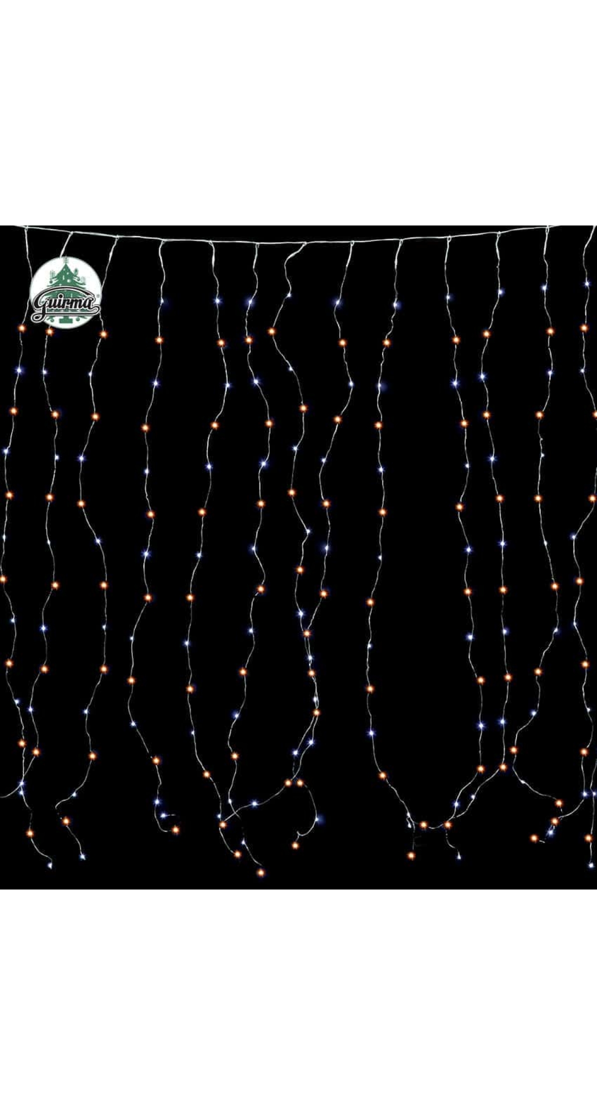 Multifunction Curtain Fairy Lights 300 Led Warm & Cold White 240v - (2mt x 1.5mt)