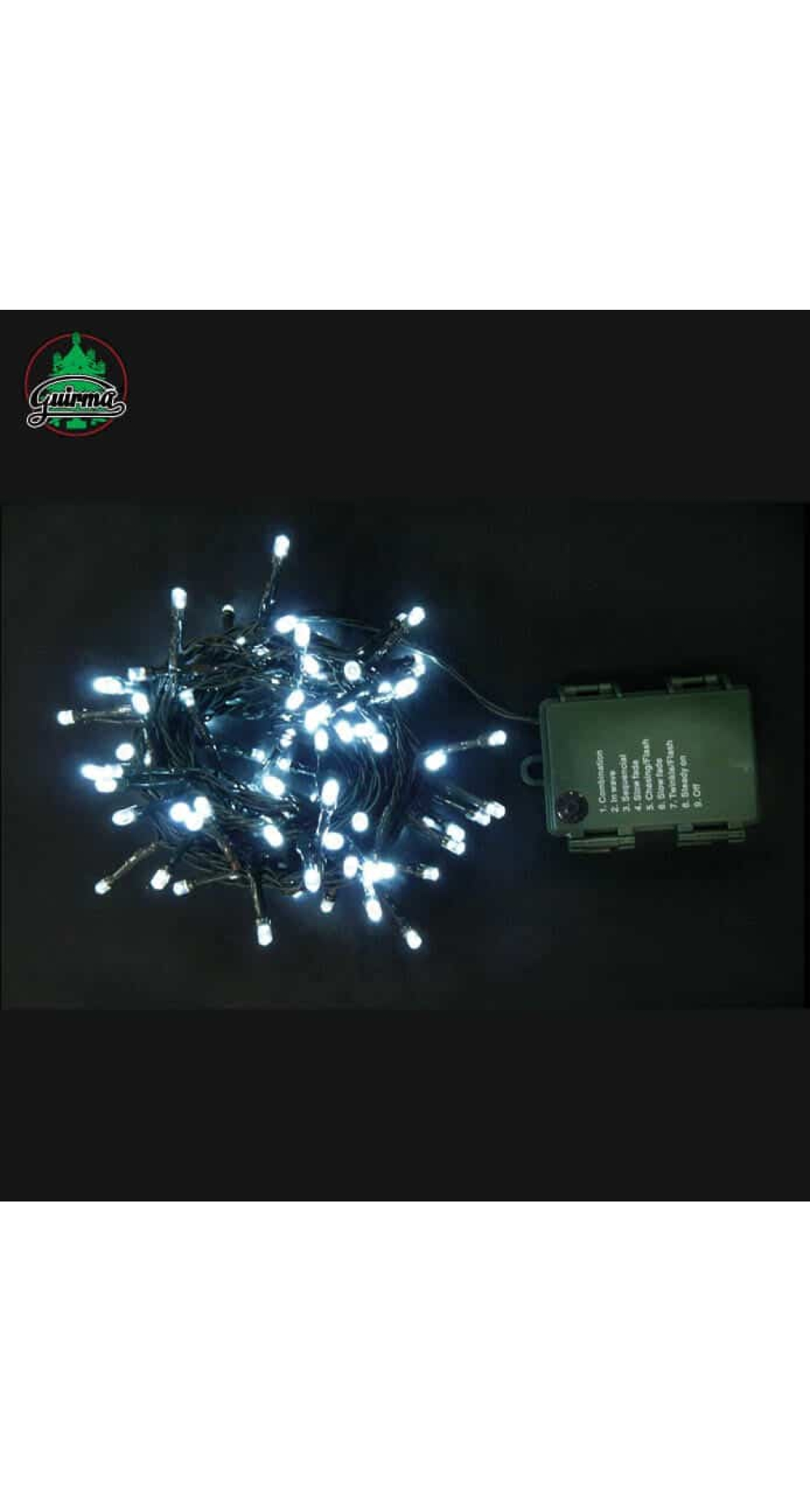 Multifunction 48 Led White Lights With Batteries – 3.5mt