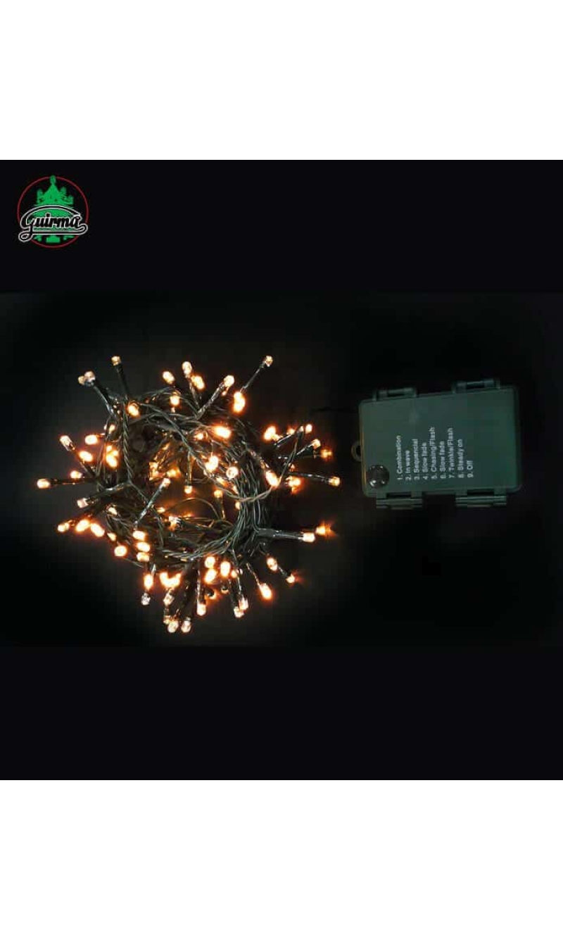 Multifunction 96 Led Warm White Lights With Batteries – 7.2mt