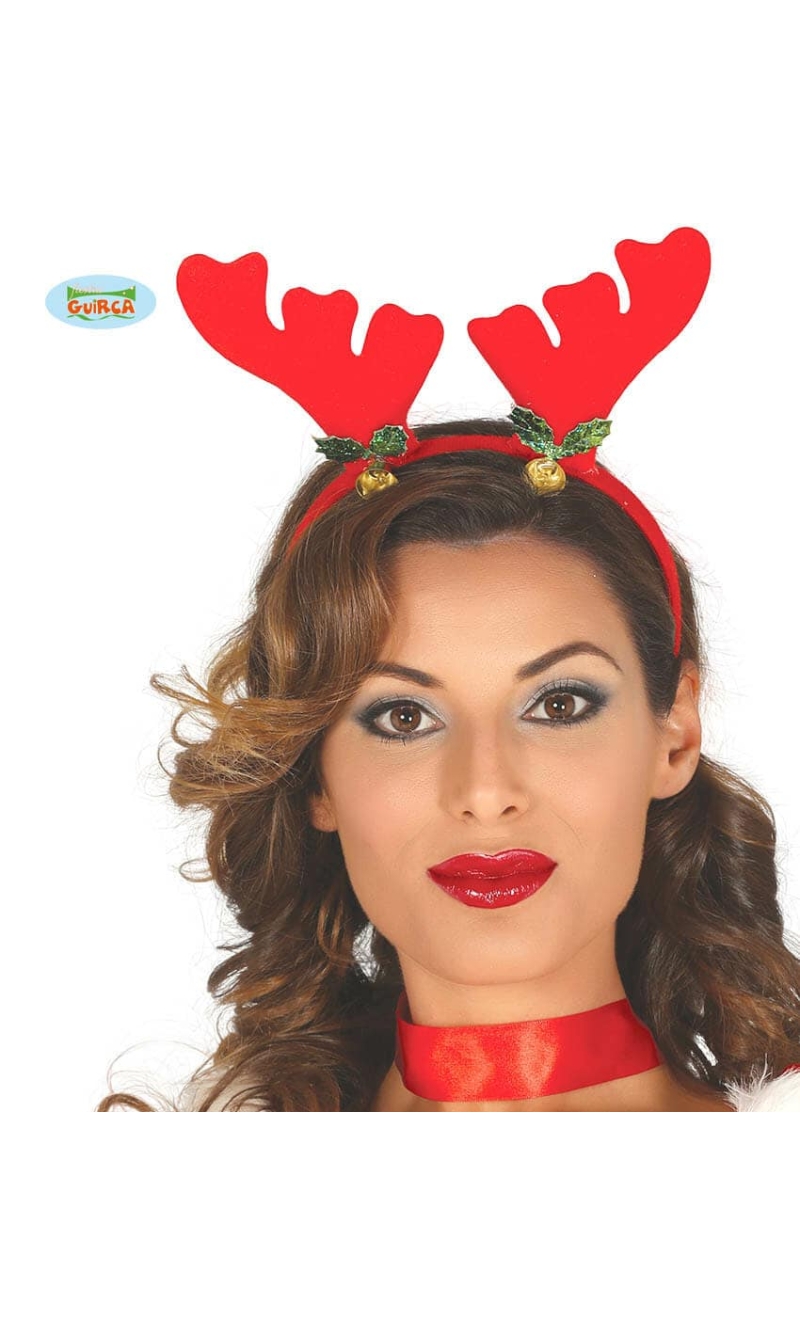 Reindeer Headband With Bells