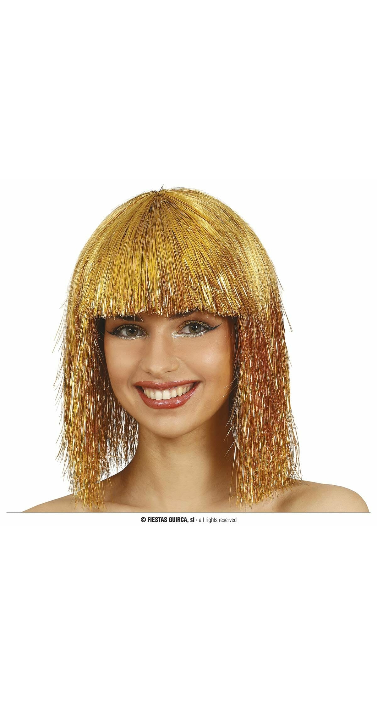Gold Medium Hair Wig - Adult One Size