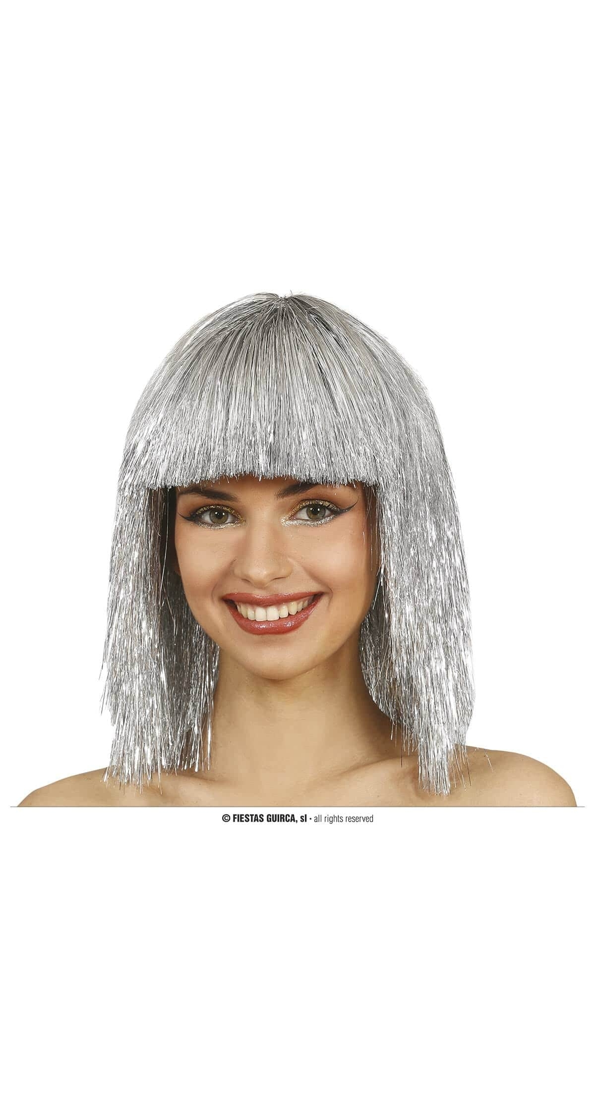 Silver Medium Hair Wig - Adult One Size