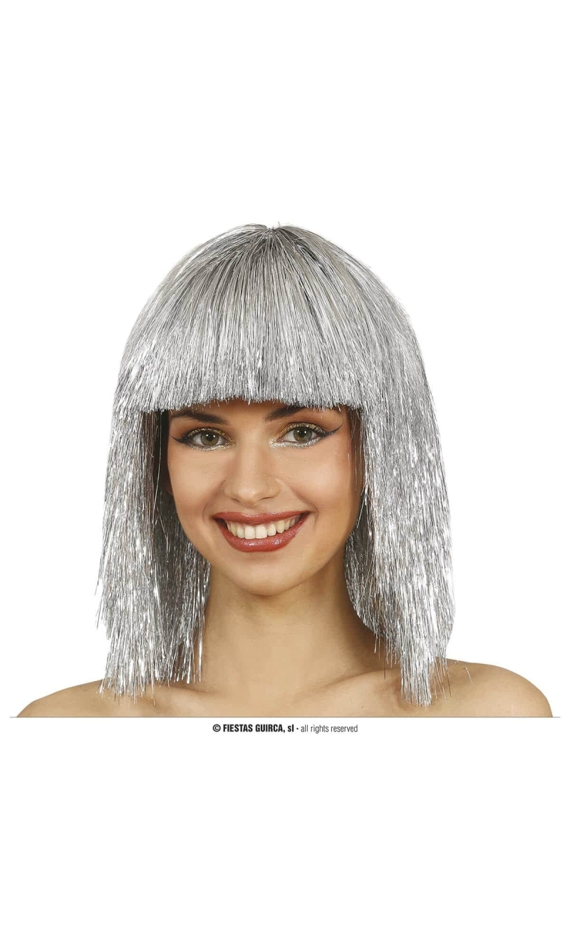 Silver Medium Hair Wig - Adult One Size