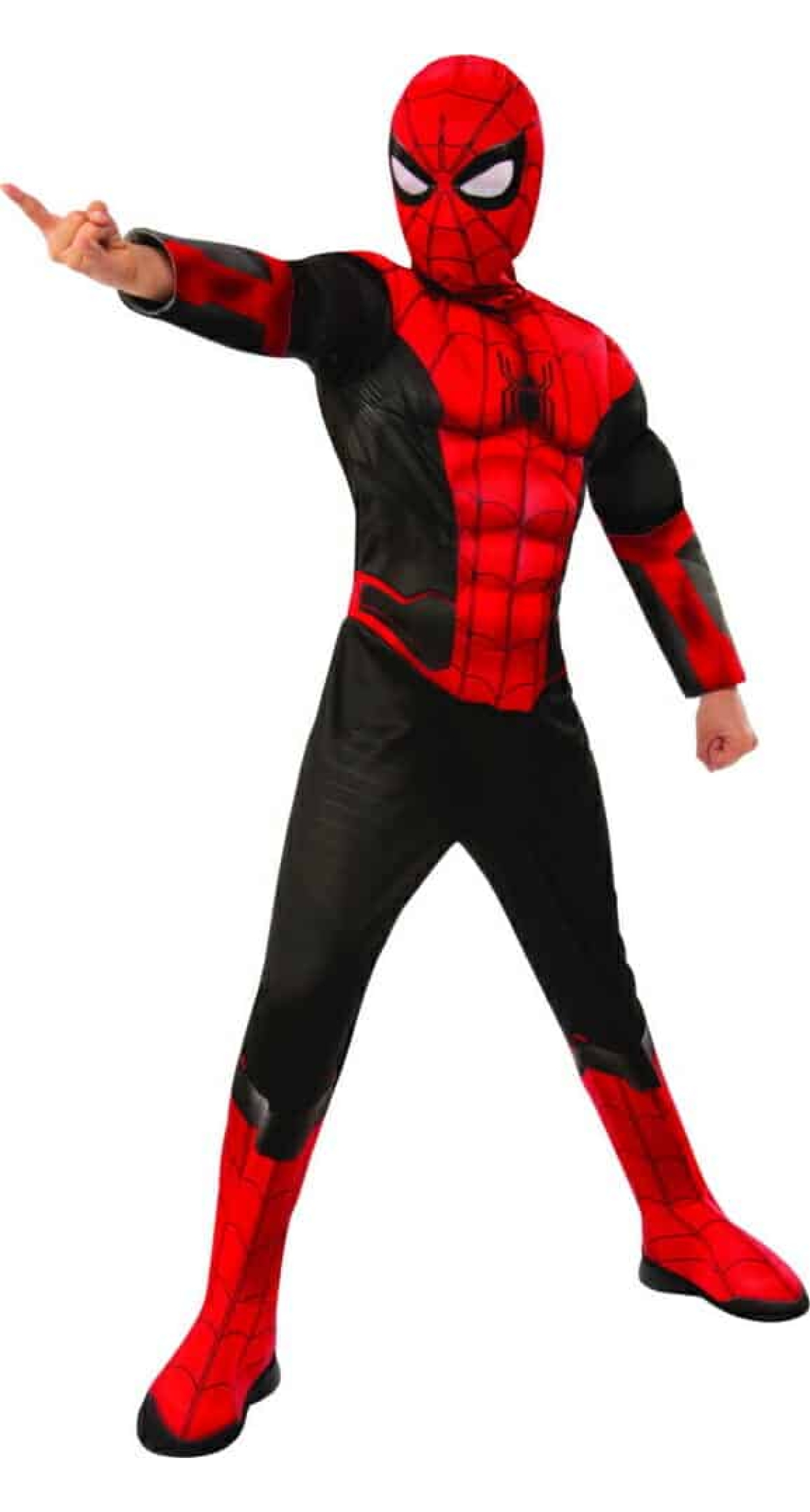 Official Deluxe Spider-Man Red & Black - Age 3 to 4 Years (Small)