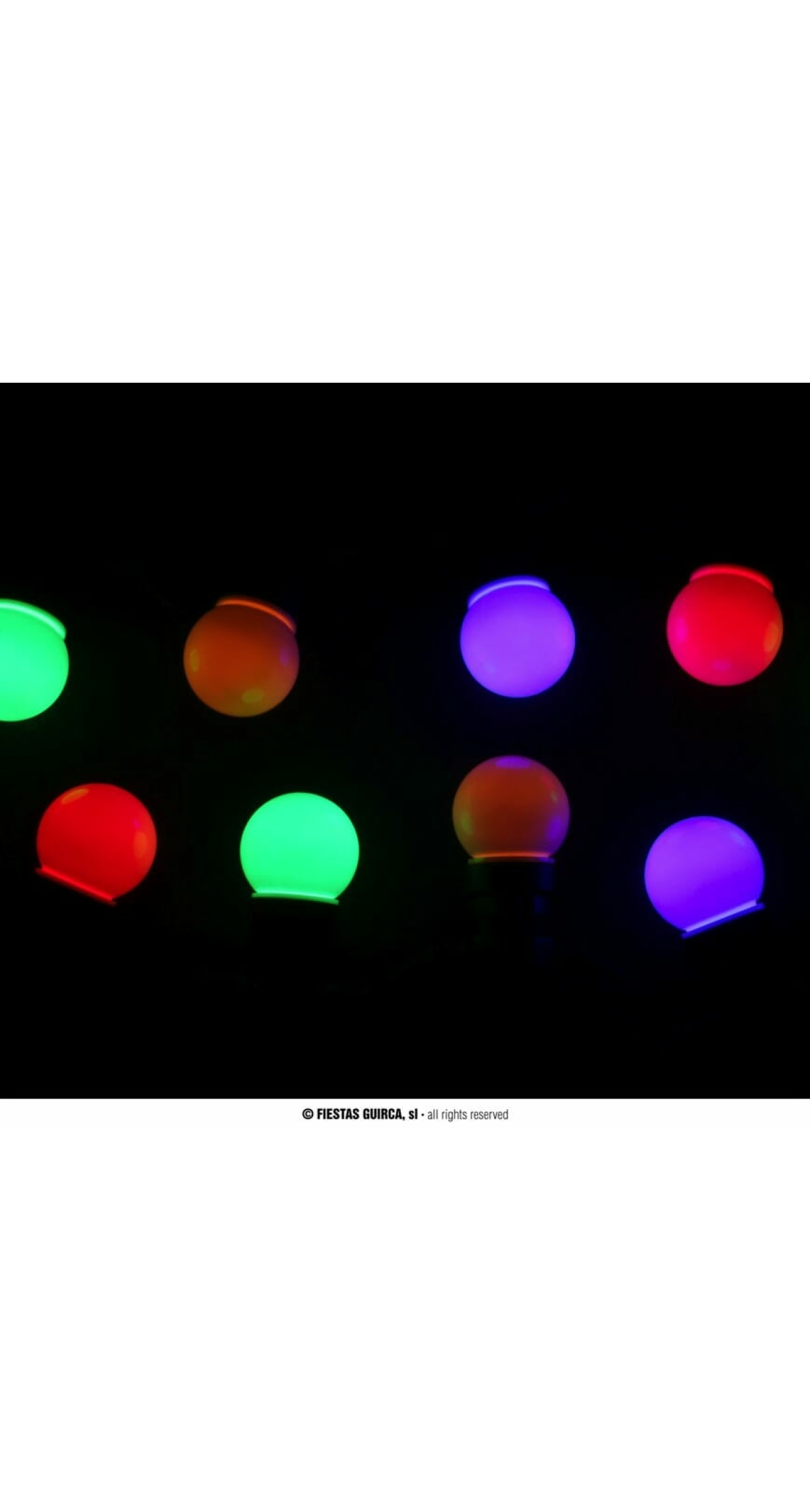 Garland 4.5mt with 10 x Color LED Bulbs IP44 (Indoor / Outdoor)