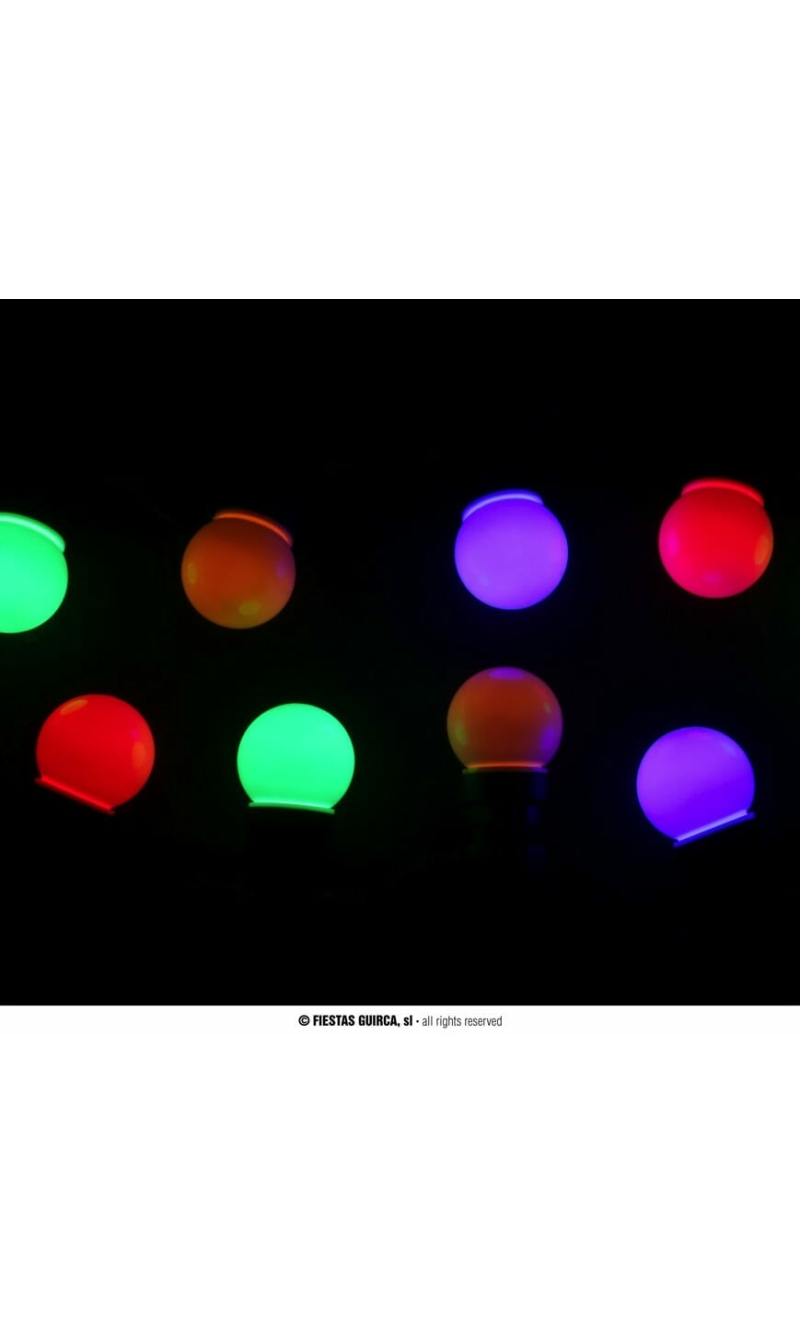Garland 4.5mt with 10 x Color LED Bulbs IP44 (Indoor / Outdoor)