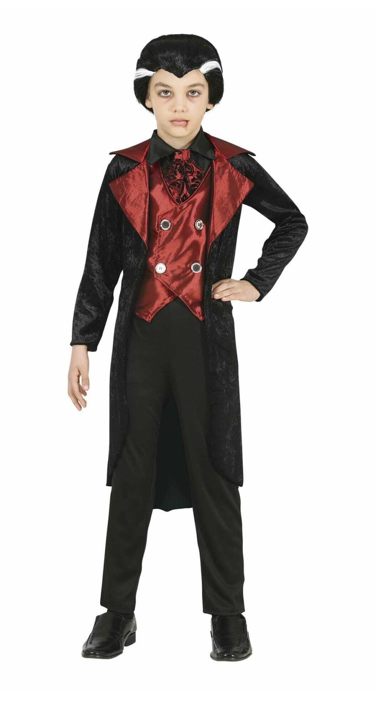 Elegant Red & Black Vampire Boy - Age 7 to 9 Years