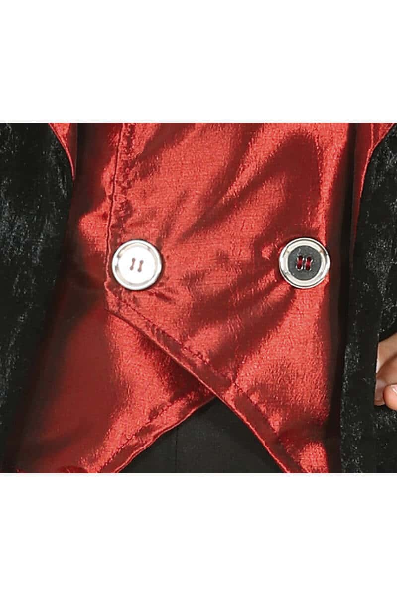 Elegant Red & Black Vampire Boy - Age 7 to 9 Years