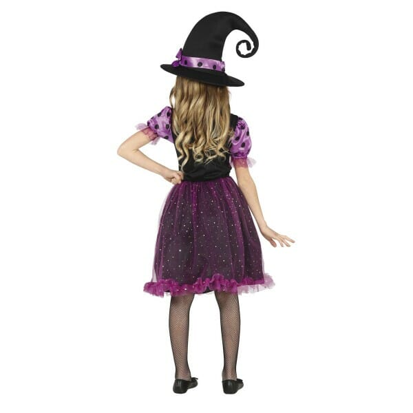 Glittery Purple Witch Girl - Age 10 to 12 Years
