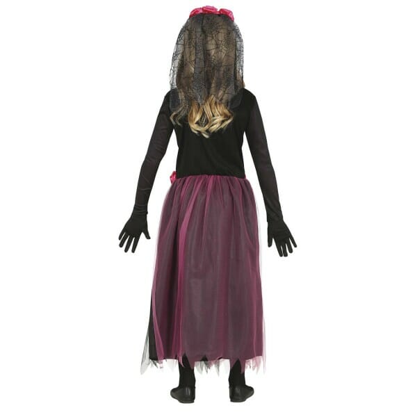 Pink Day of the Dead Girl with Flowers Headband - Age 10 to 12 Years