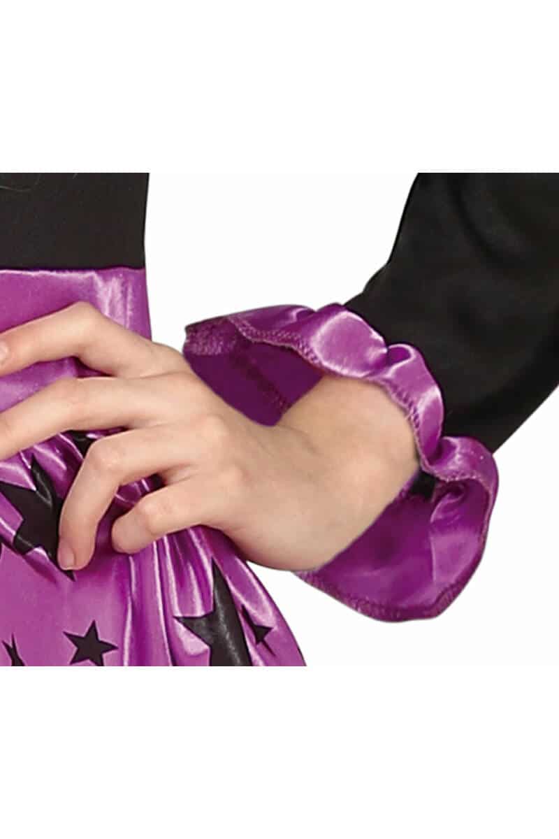 Purple Stars Witch Dress & Hat - Age 7 to 9 Years