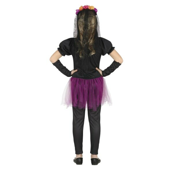 Flower Skeleton Girl with Tutu - Age 5 to 6 Years