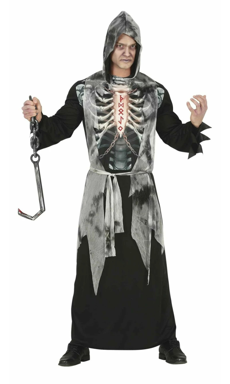 Hooded Skeleton - Adult Size Large (42-44)