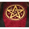 Satanic Priestess Lady Black & Red Hooded Dress - Adult Size Large (14-16)