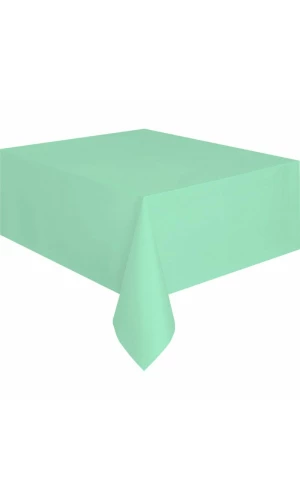 Rectangular Plastic Table Cover (54"x108") - Mint