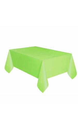 Rectangular Plastic Table Cover (54"x108") - Lime Green