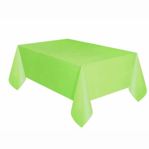 Rectangular Plastic Table Cover (54"x108") - Lime Green