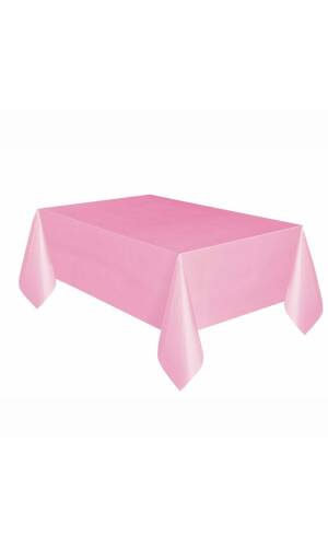 Rectangular Plastic Table Cover (54"x108") - Lovely Pink