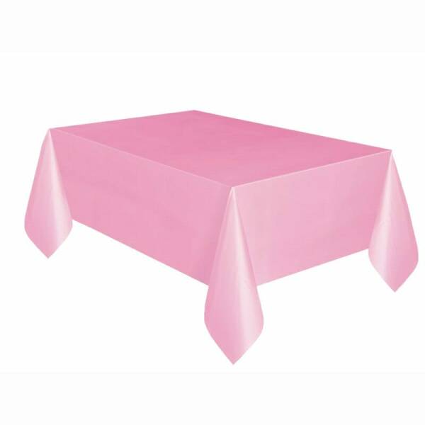 Rectangular Plastic Table Cover (54"x108") - Lovely Pink