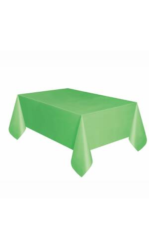 Rectangular Plastic Table Cover (54"x108") - Lime Green