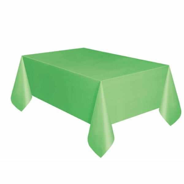 Rectangular Plastic Table Cover (54"x108") - Lime Green