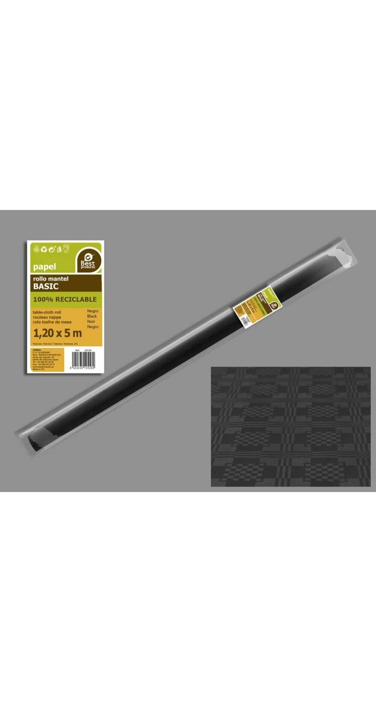 Paper Table Cover Roll 1.2m x 5m - Black