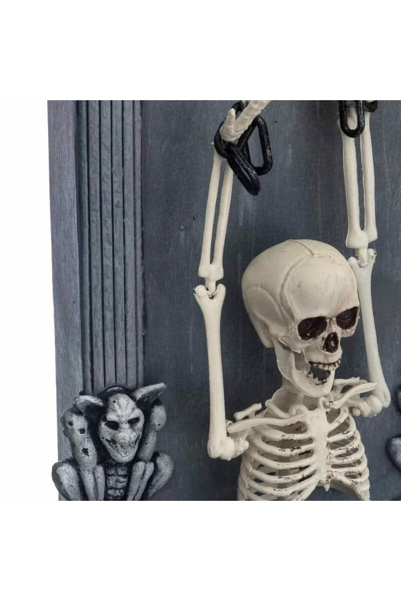 Tombstone Skeleton with Sound Light & Movement - 21x11x35cm