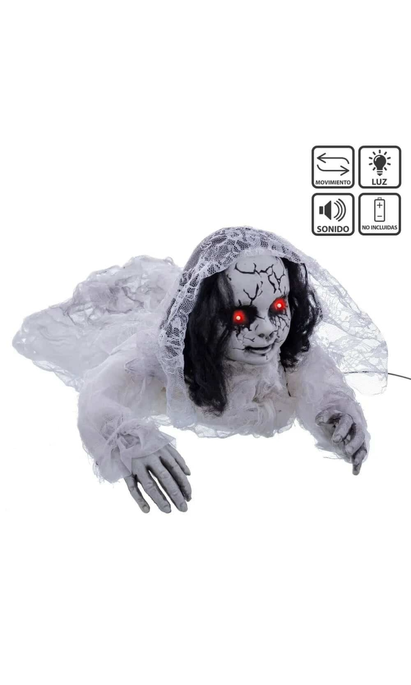 Crawling Zombie Girl with Light Sound & Movement- 50x20x50cm