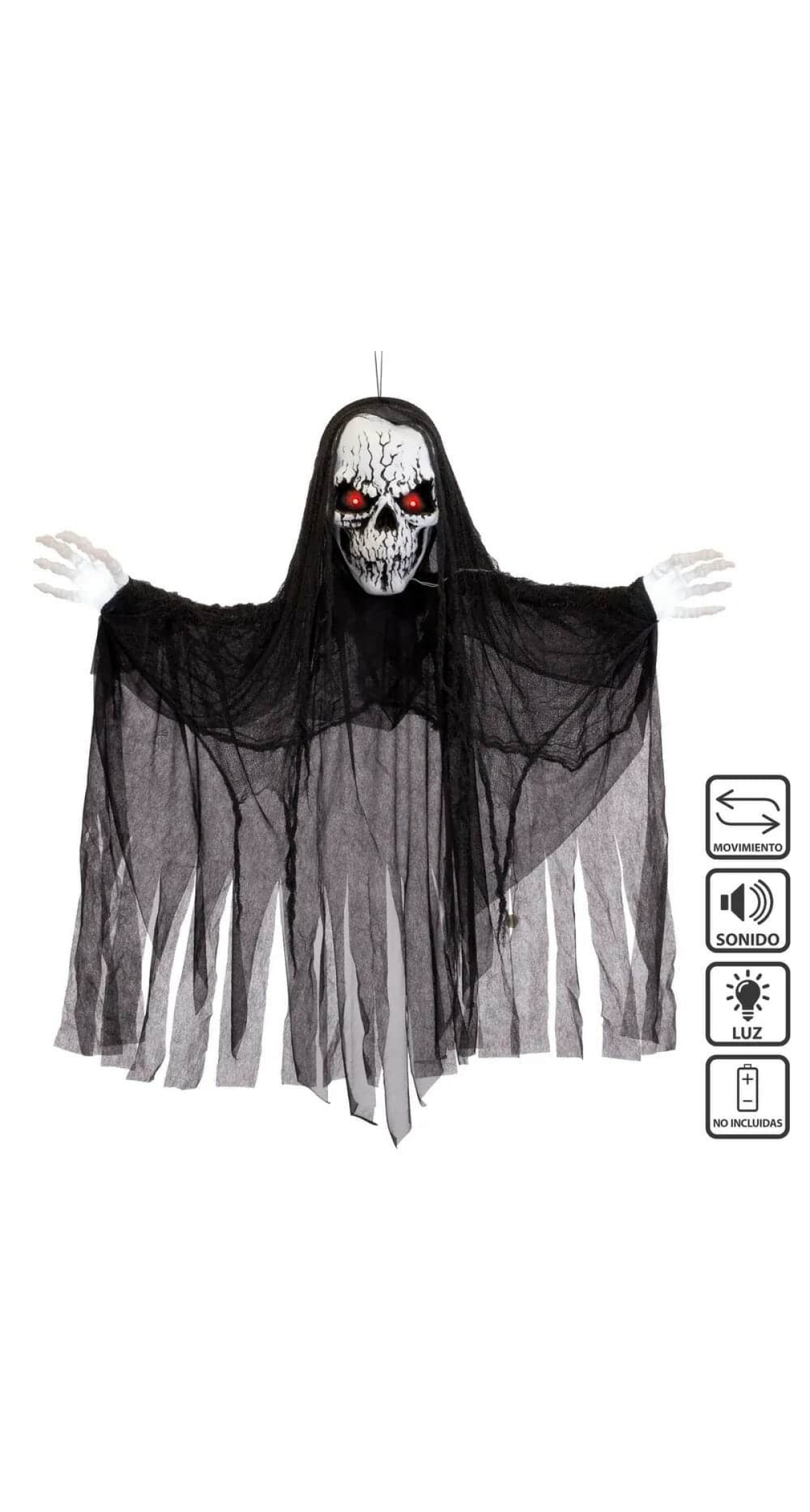 Ghost With Light & Sound Black 130x12x120cm
