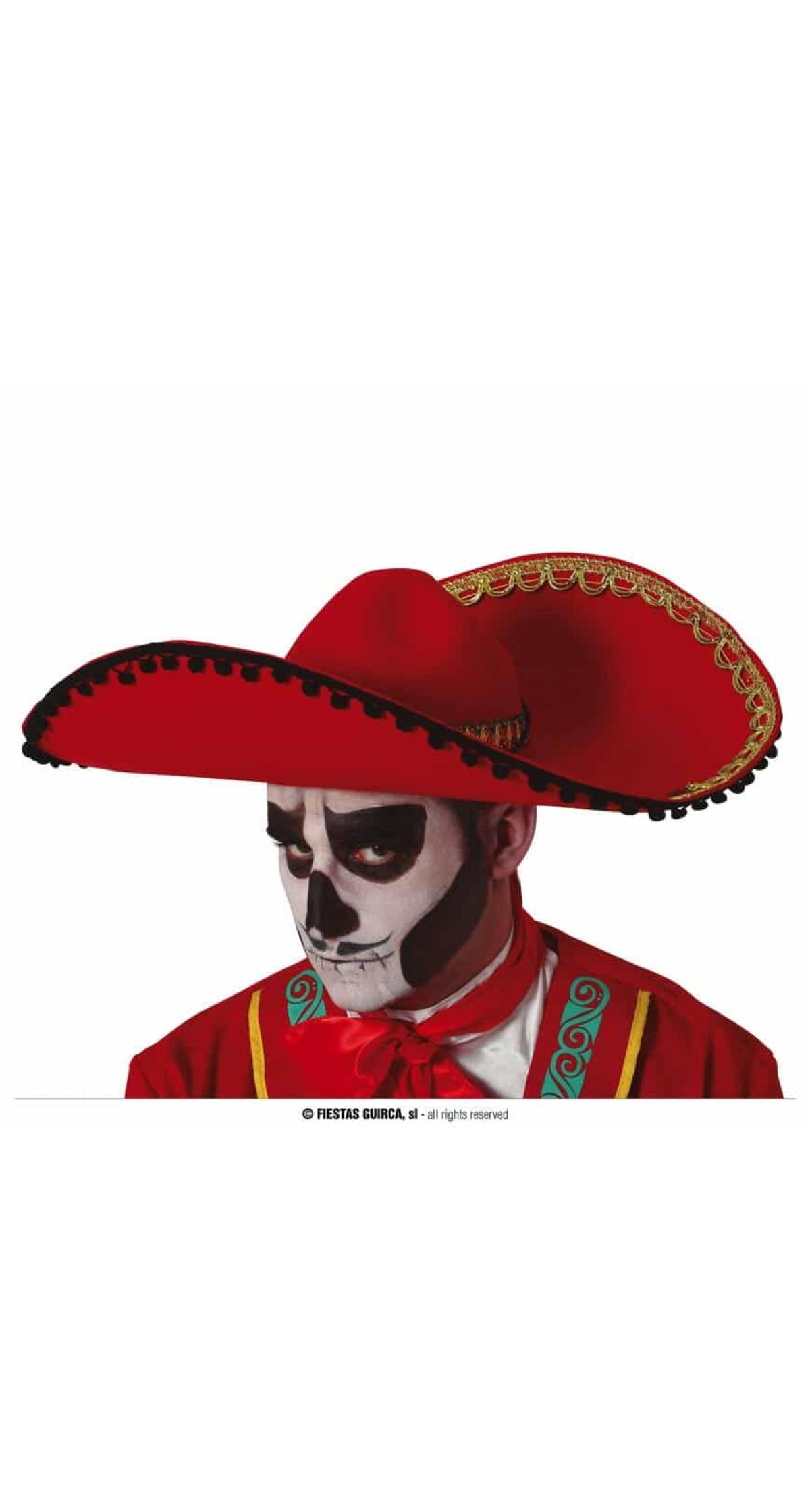 Mexican Red Felt Hat - Adult One Size