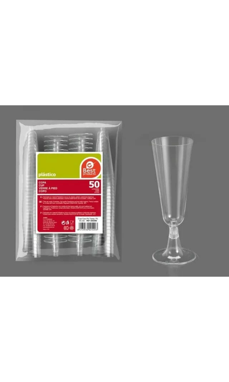 Clear Champagne Glass 150ml - 50pk