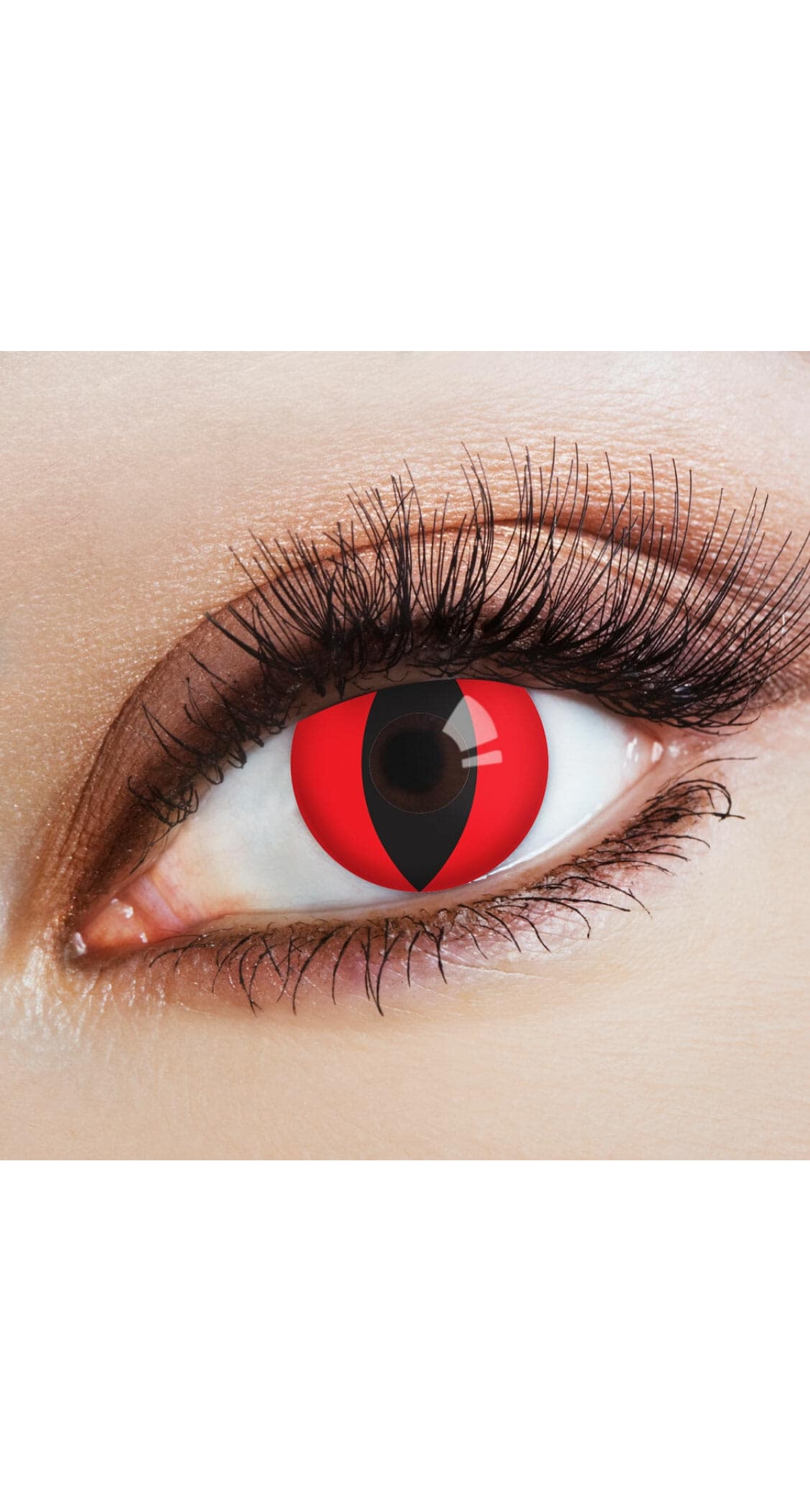 Contact Lenses Cat In Red (1 Pair) - 12 Month Use