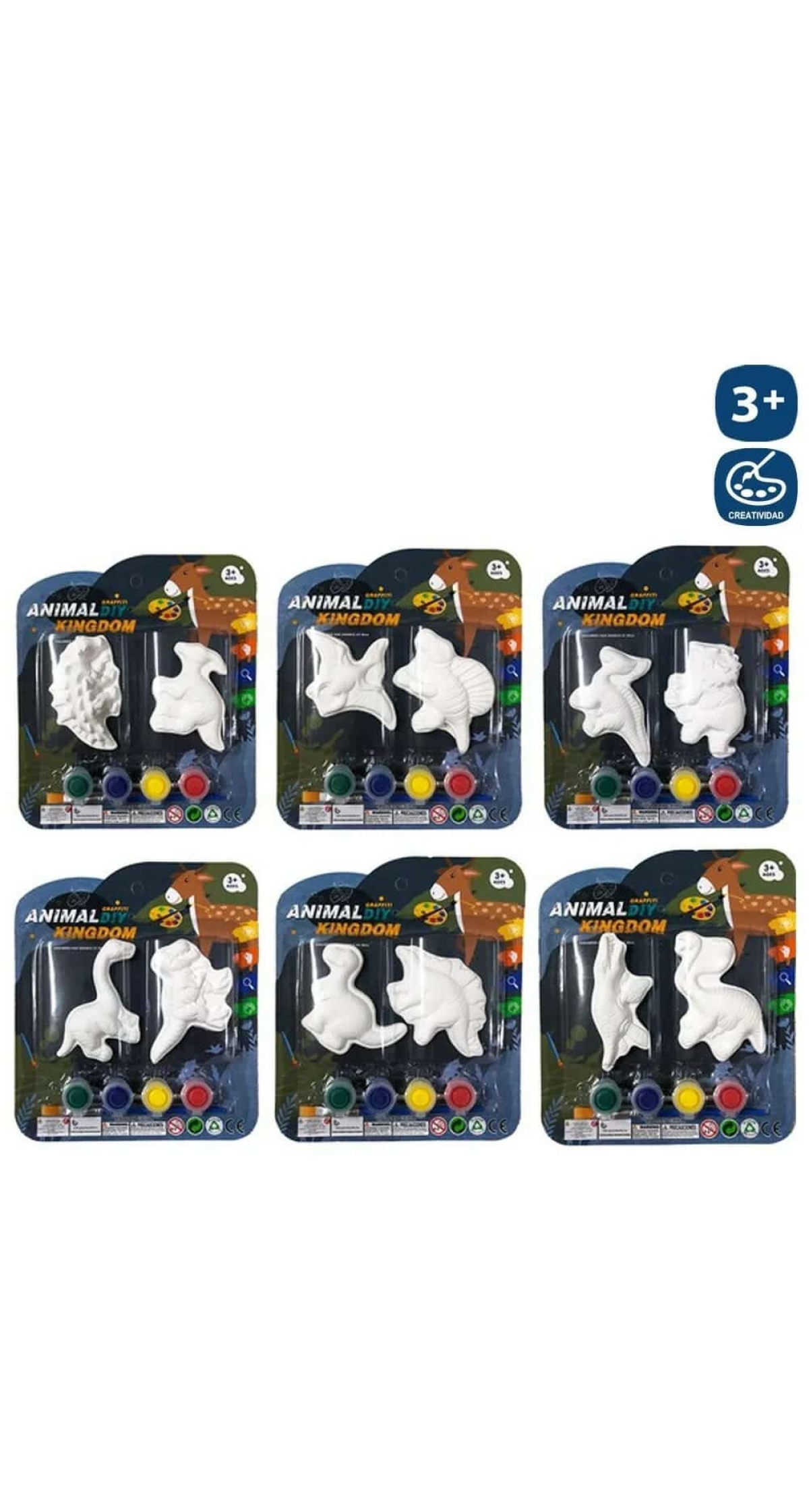 Plaster Mold Including Paint 701090 (Assorted Designs) - 2pk
