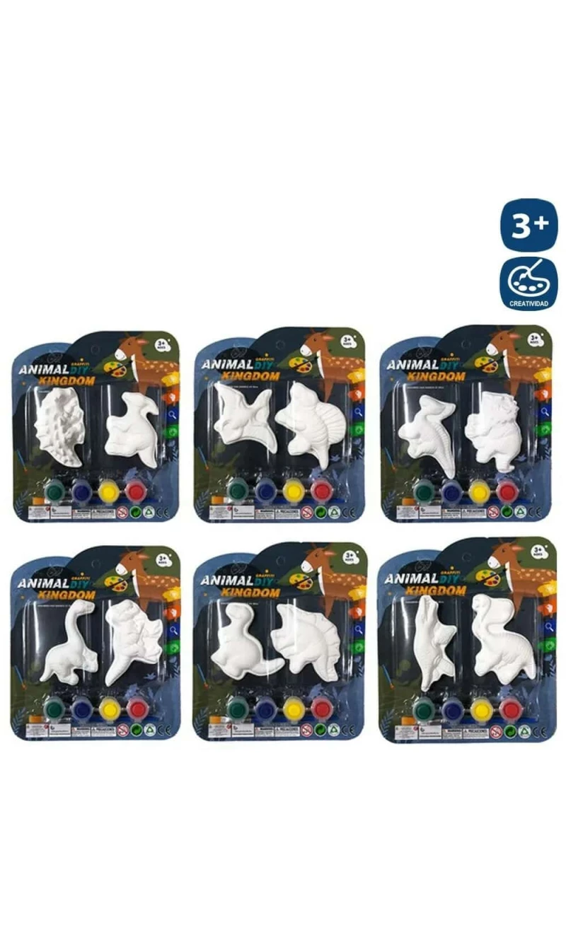 Plaster Mold Including Paint 701090 (Assorted Designs) - 2pk