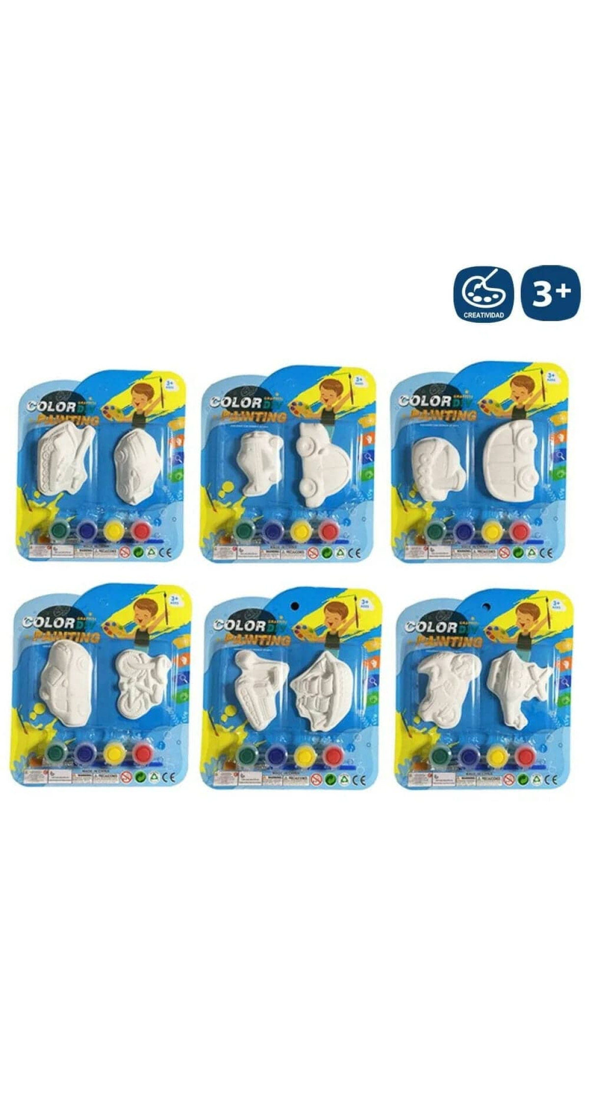 Plaster Mold Including Paint 701093 (Assorted Designs) - 2pk