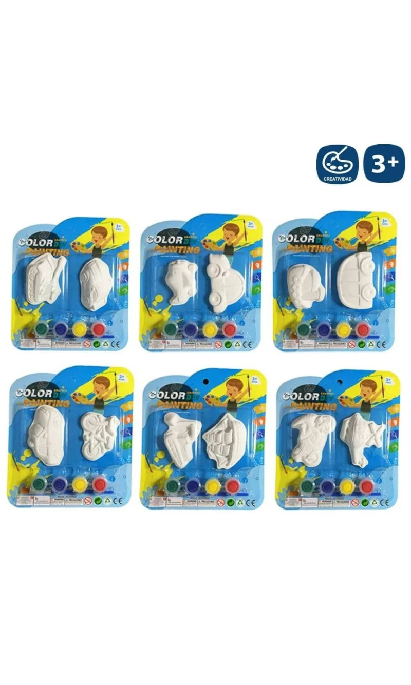 Plaster Mold Including Paint 701093 (Assorted Designs) - 2pk