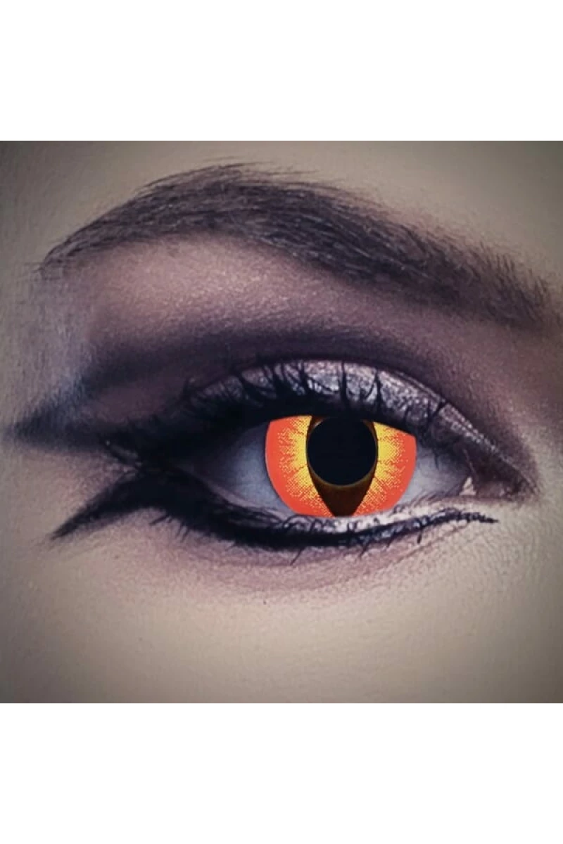 Contact Lenses Cat In Fire (1 Pair) - 12 Month Use
