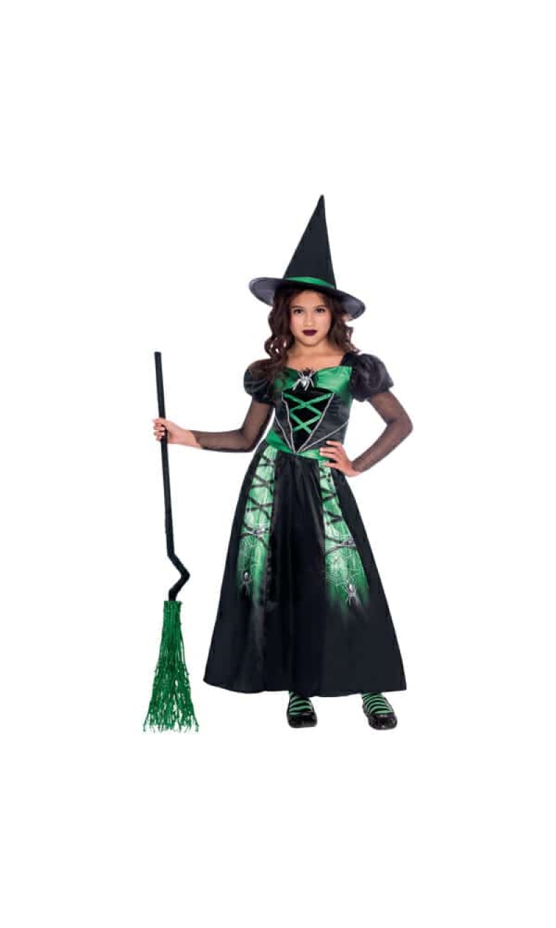 Halloween Costume Spider Witch - Age 8 to 10 Years