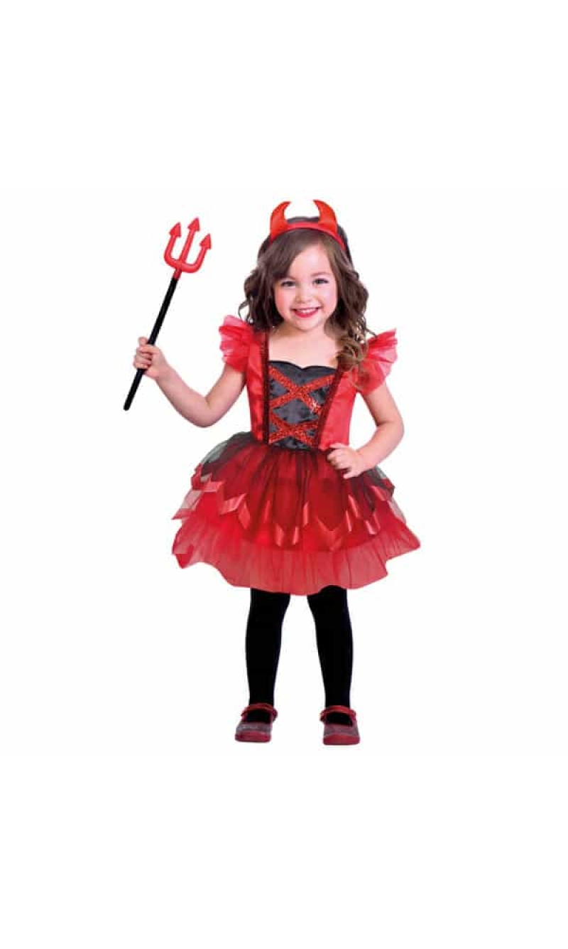 Halloween Costume Little Devil Girl - Age 3 to 4 Years