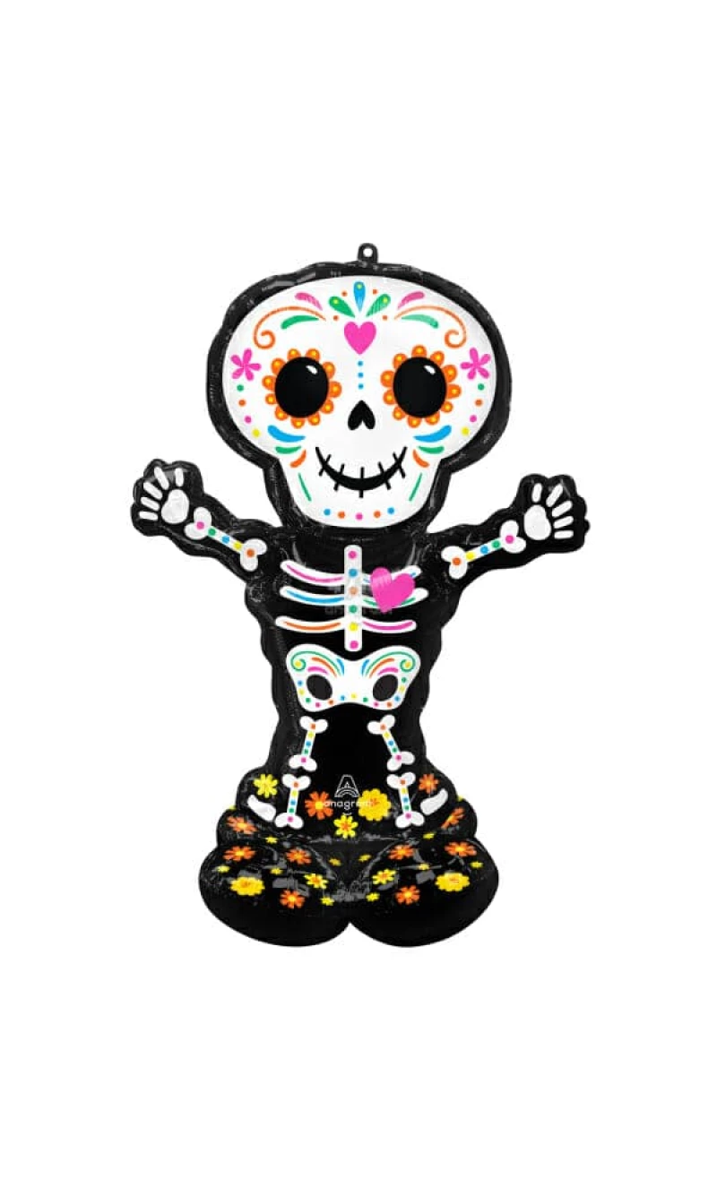 AirLoonz Day Of The Dead Skeleton 52 Inch - Air Fill Only