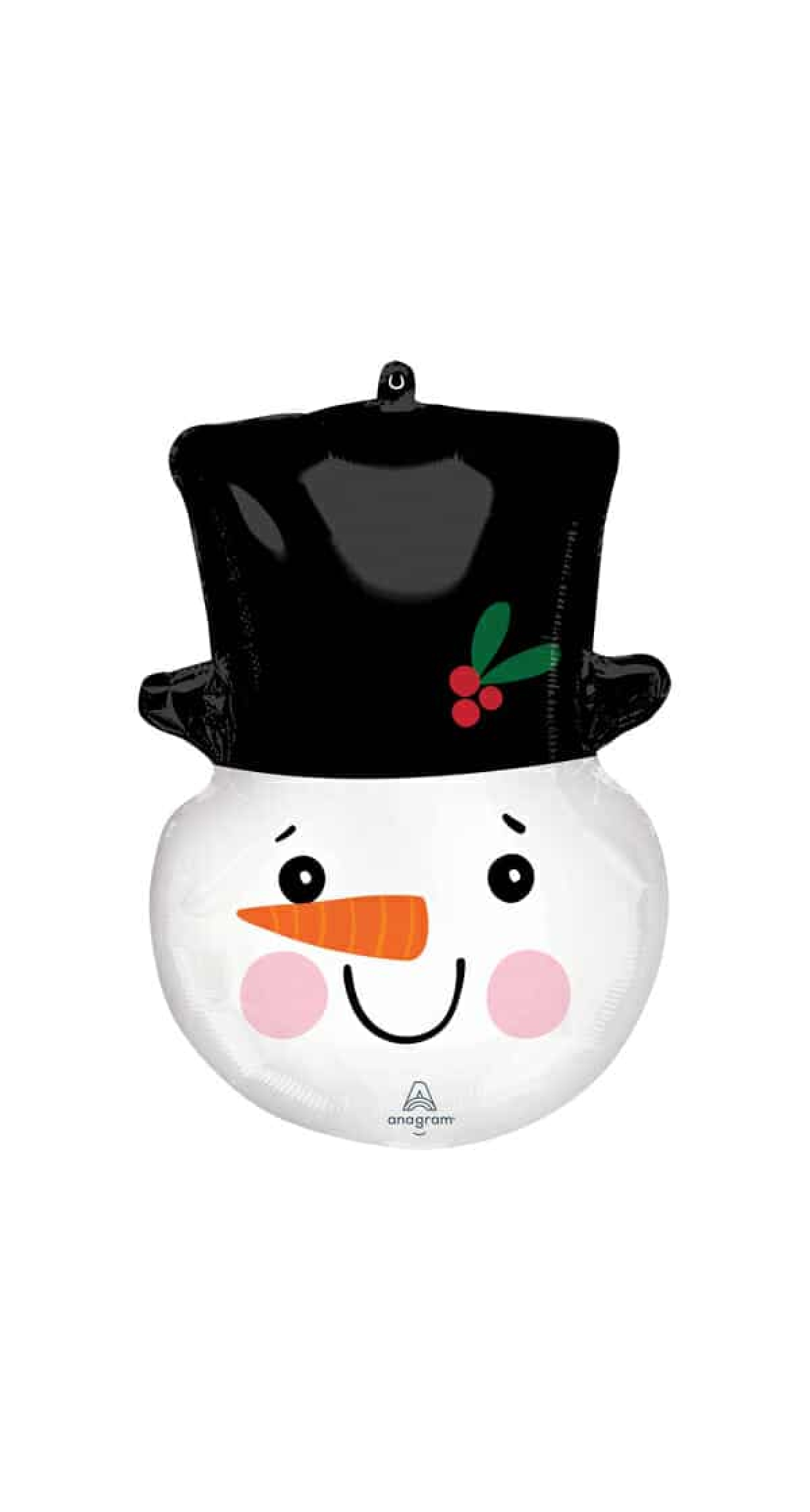 SuperShape Smiley Snowman Head Foil Balloon - 43cm x 58cm