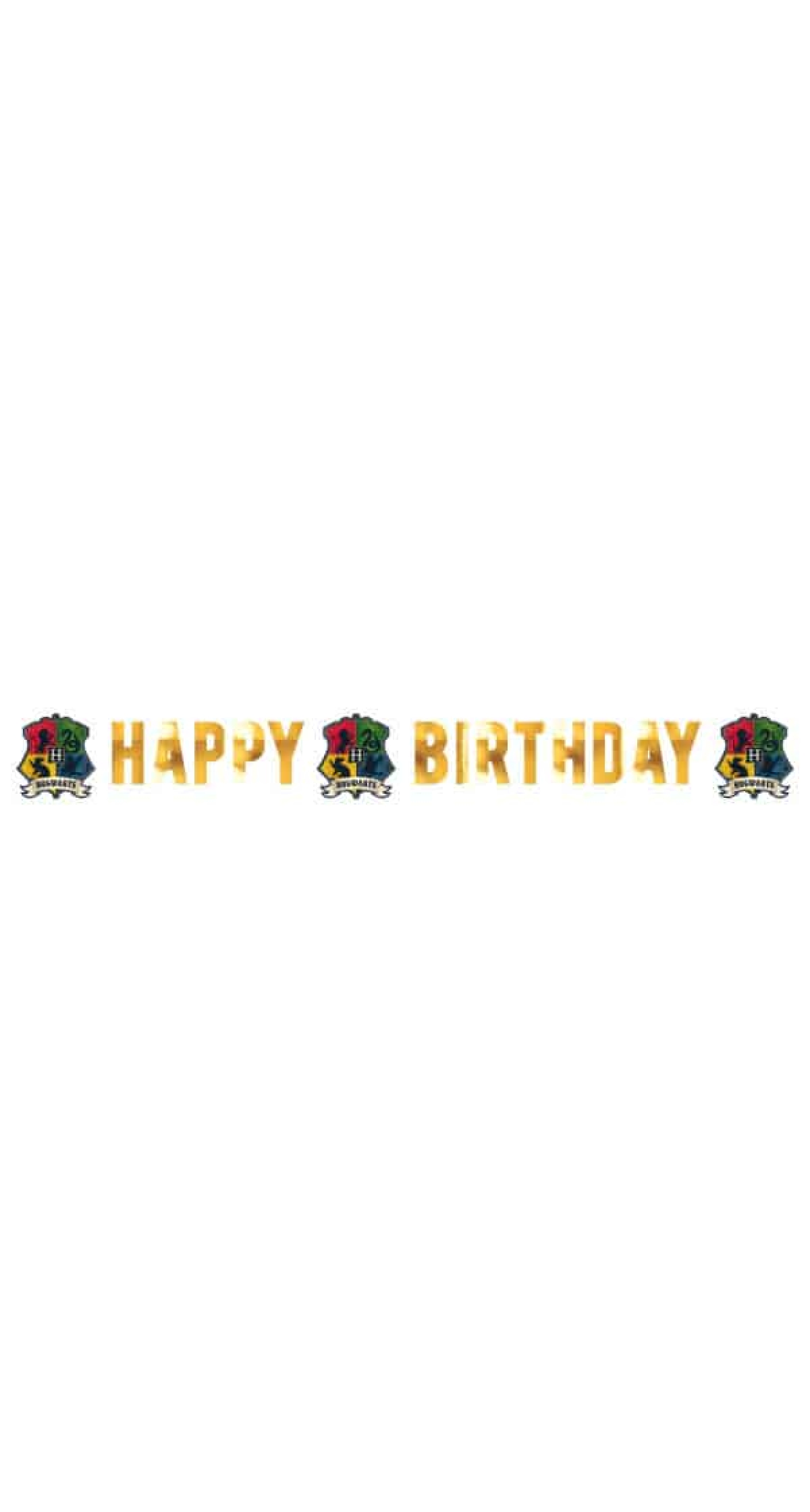 Harry Potter Houses Happy Birthday Letter Banner - 180 x 13cm