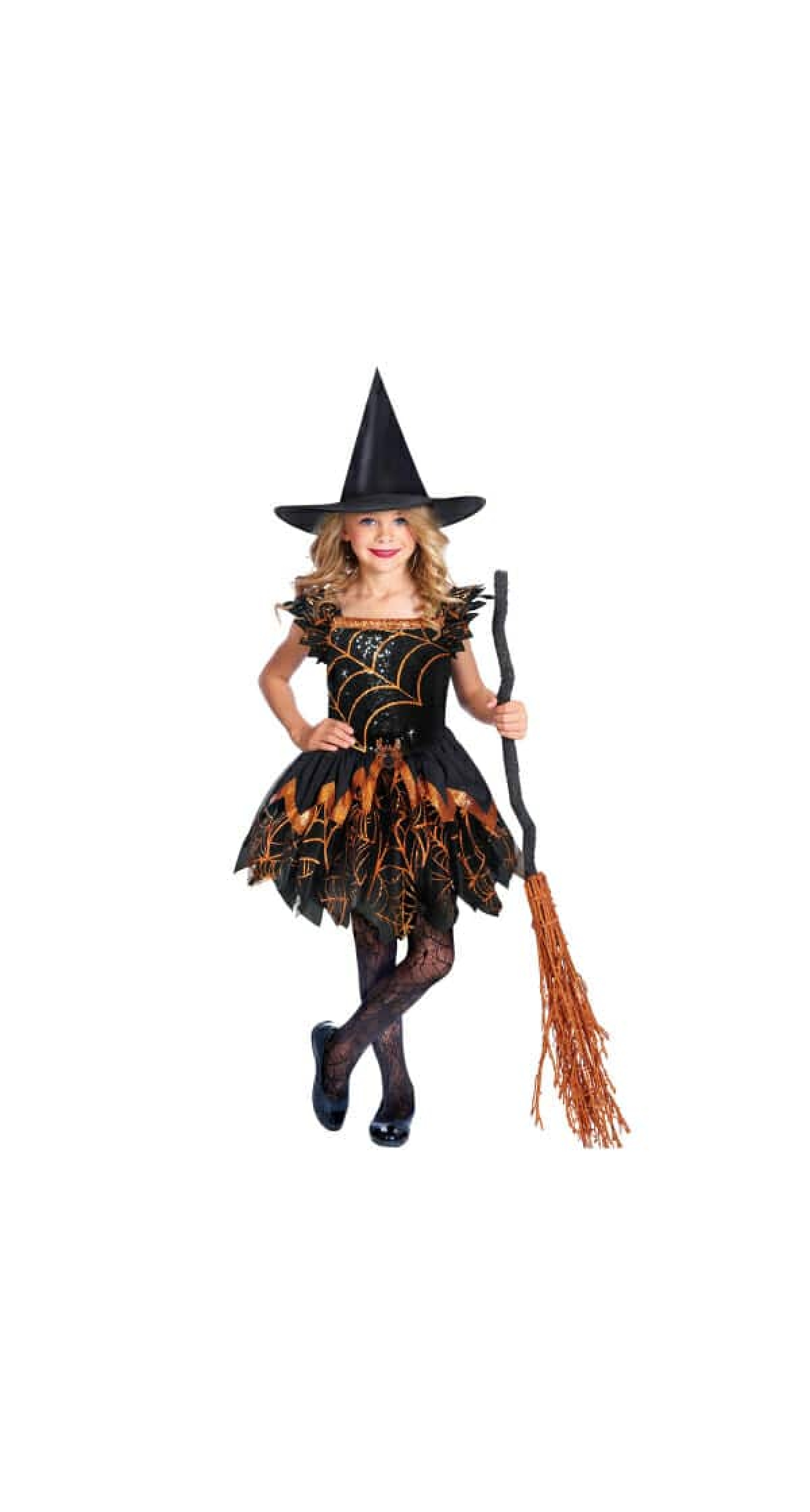 Halloween Costume Spooky Spider Witch - Age 4 to 6 Years