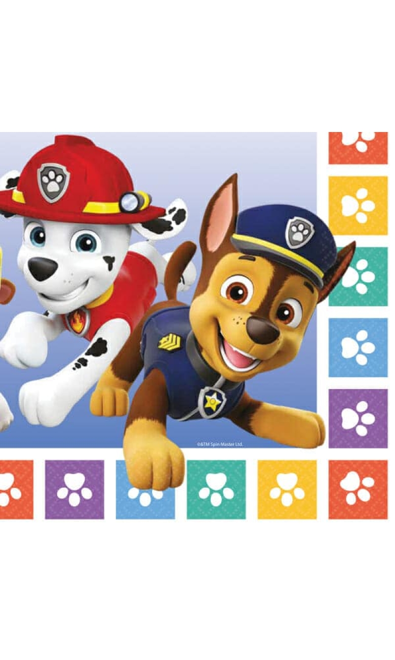 Paw Patrol Napkins 33 x 33cm - 16pk 
