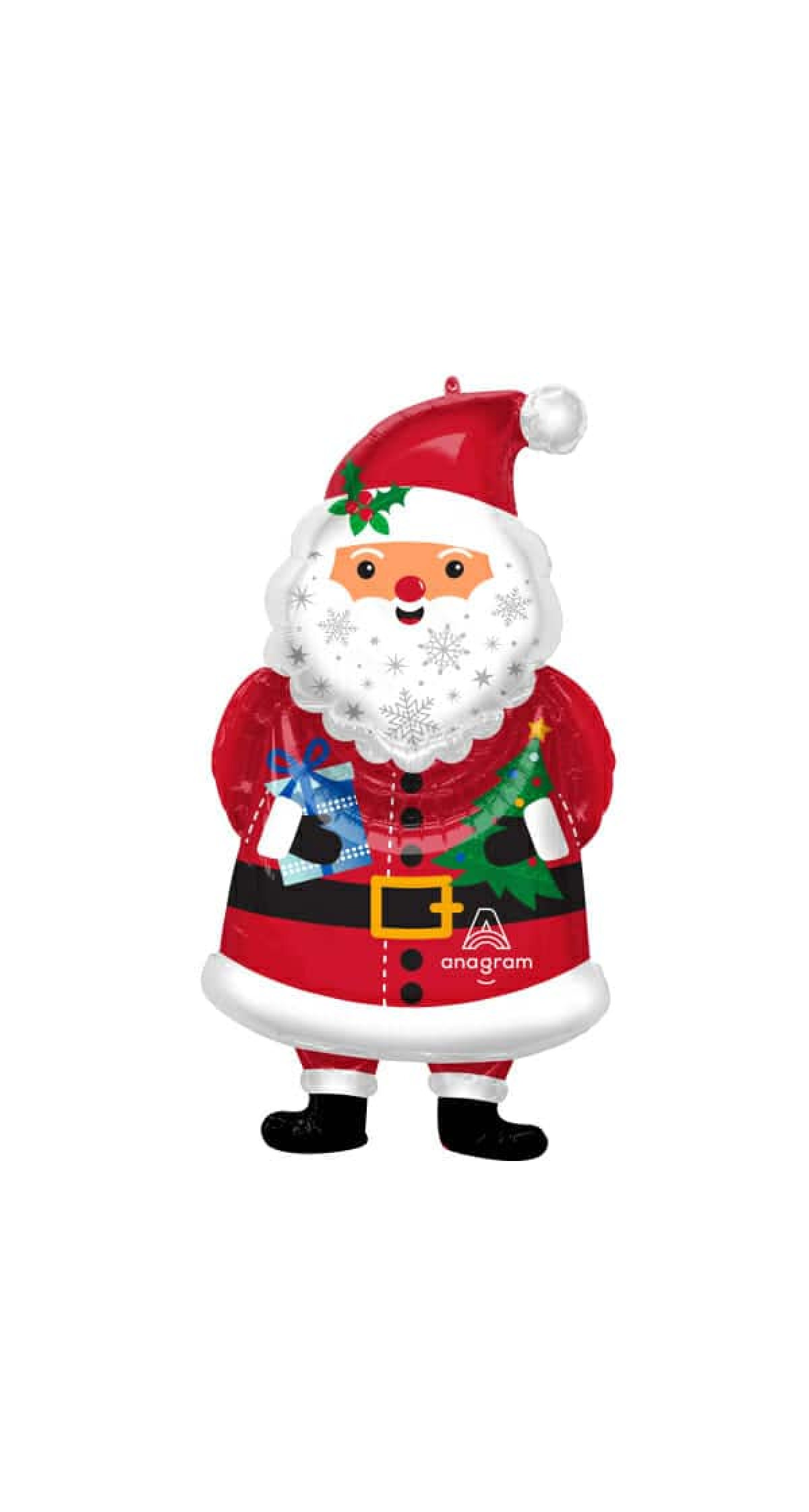 SuperShape Snowy Santa Foil Balloon - 48cm x 86cm