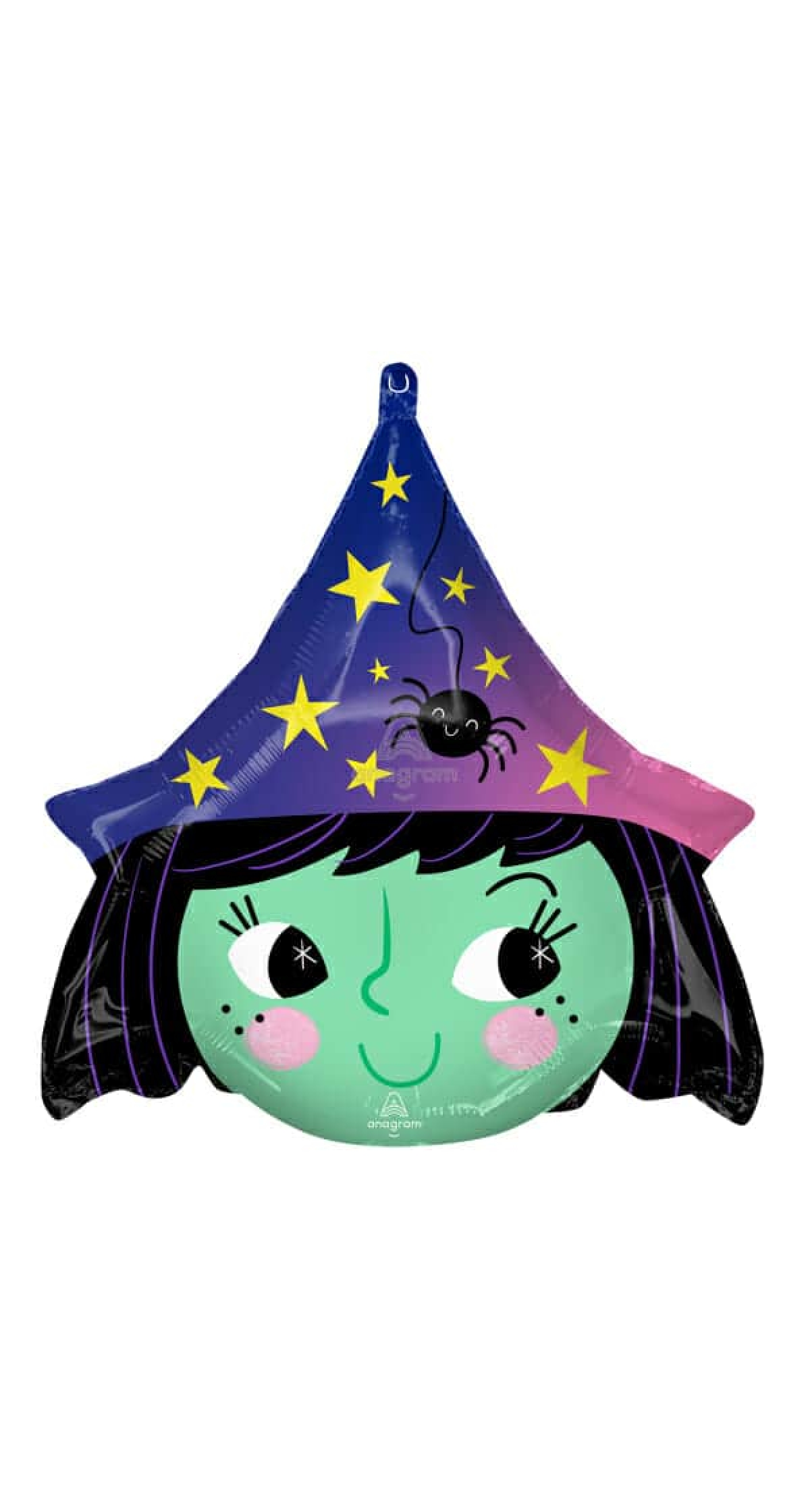 Halloween Standard Shape Witch Foil Balloon - 48cm x 48cm