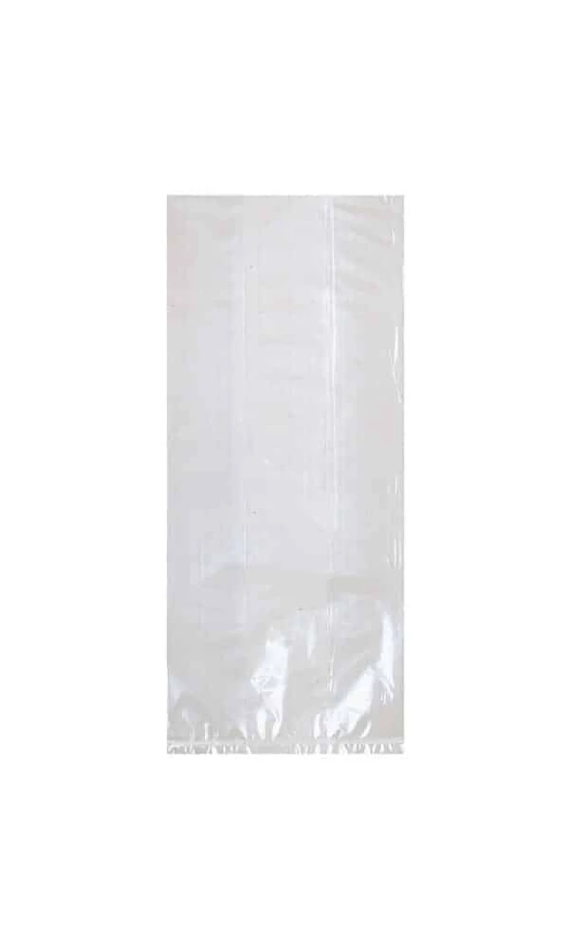 Clear Plastic Party Bags (29.2 x 12.7 x 7.6cm) - 25pk