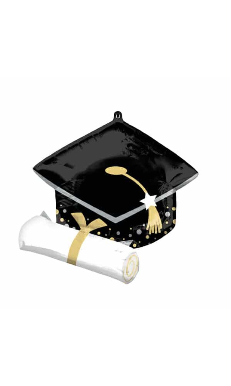 SuperShape Grad Cap & Diploma Foil Balloon - 63cm x 63cm